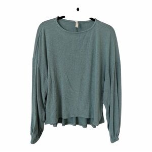 EMERALD Long Sleeve Slouchy Shirt in Sage Green